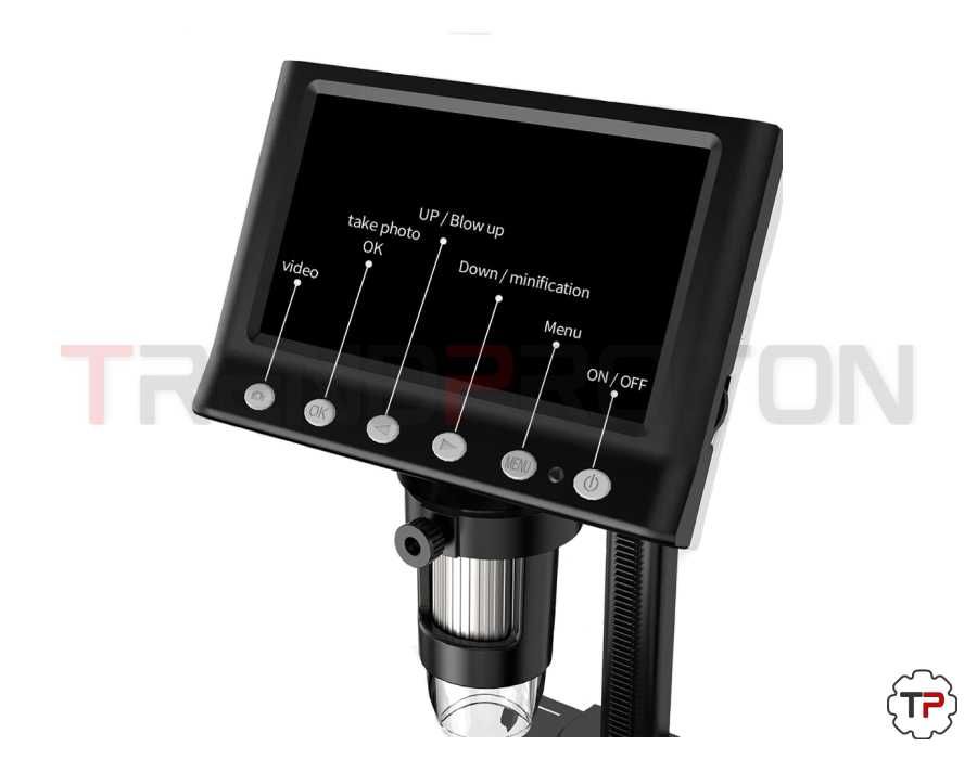 Microscópio Digital c/Ecrã LCD 1600X4,3''