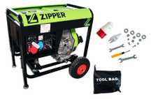 Generator Agregat Prądu AVR Diesel 6,5kW 230/400V e-start szarpak koła