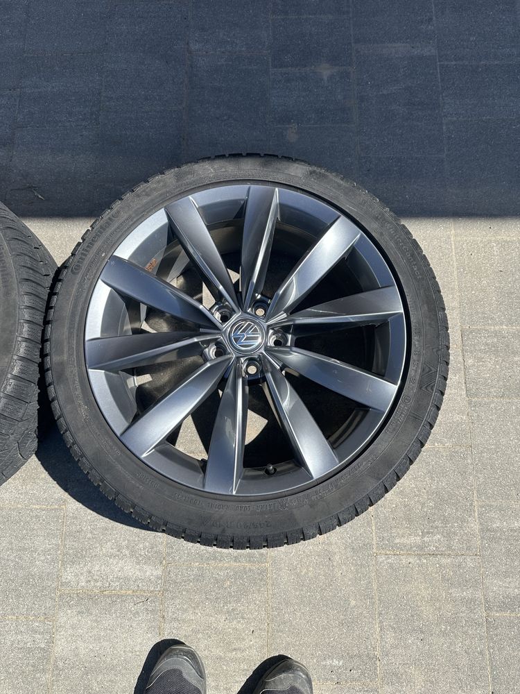 Oryginalne alufelgi koła vw arteon passat tiguan 19" zima 5x112 felgi