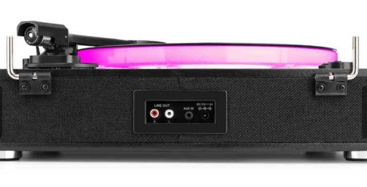 Gramofon RP162LED Fenton wejście/wyjście BT czarny