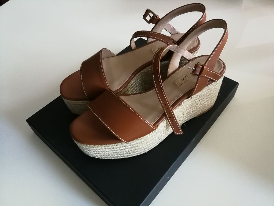 Sandalias Cunha e sisal Massimo Dutti 37