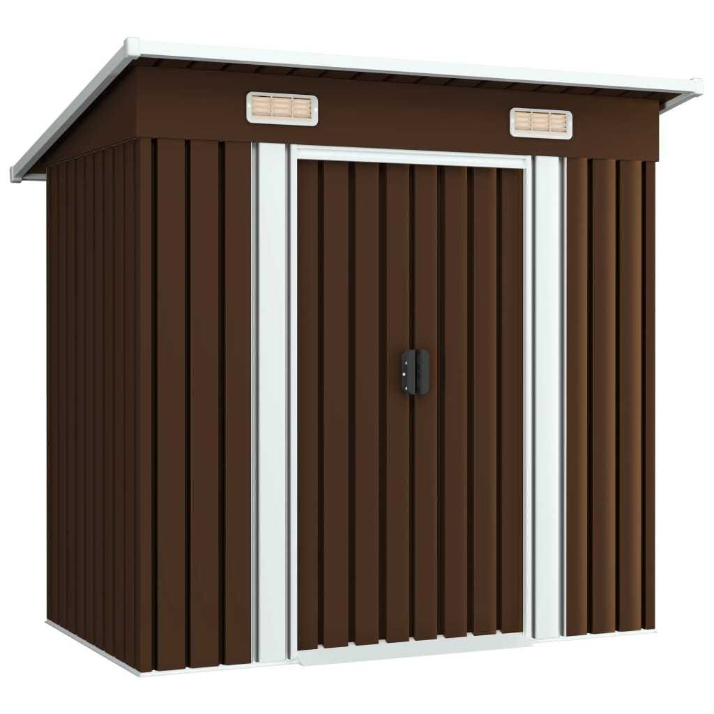 Abrigo de Jardim Metálico 194x121x181 cm – Compacto e Resistente