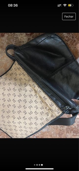 Mala de pele preta vintage