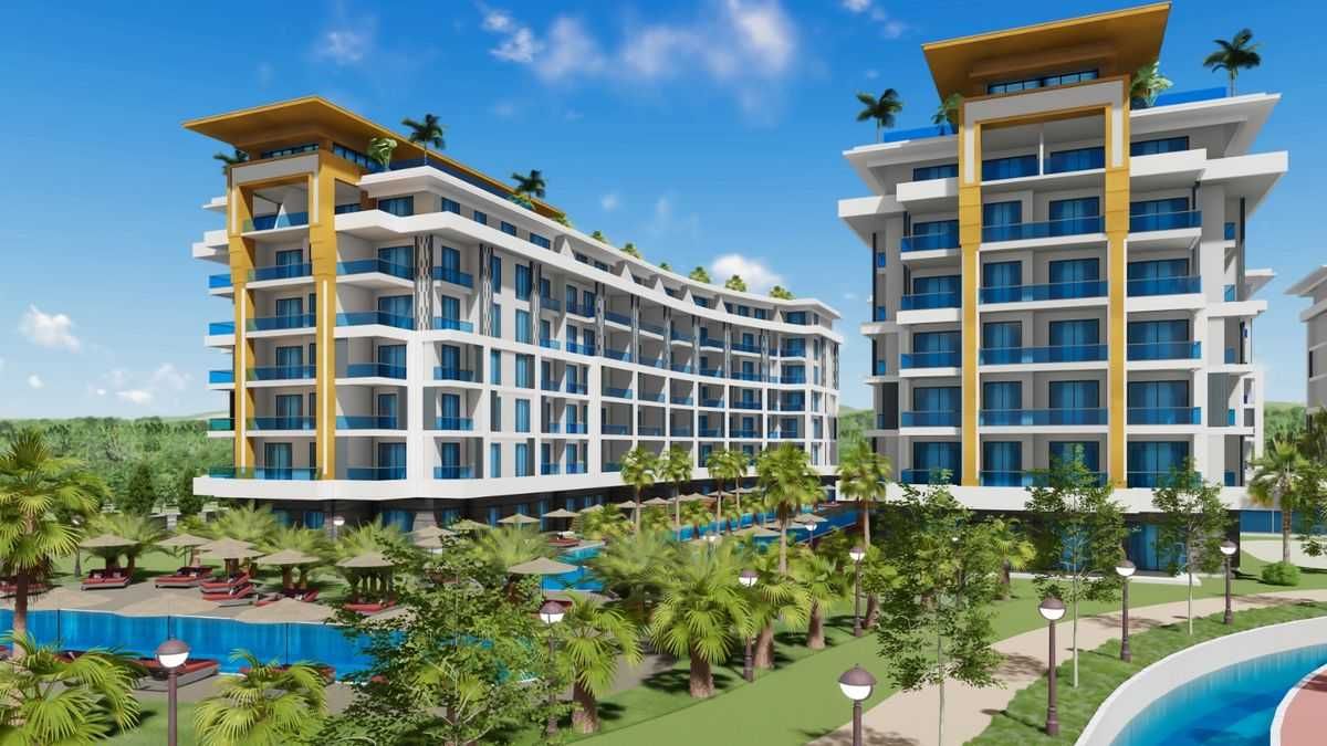 Апартаменты от известного застройщика, район Тюрклер,Алания,Турция