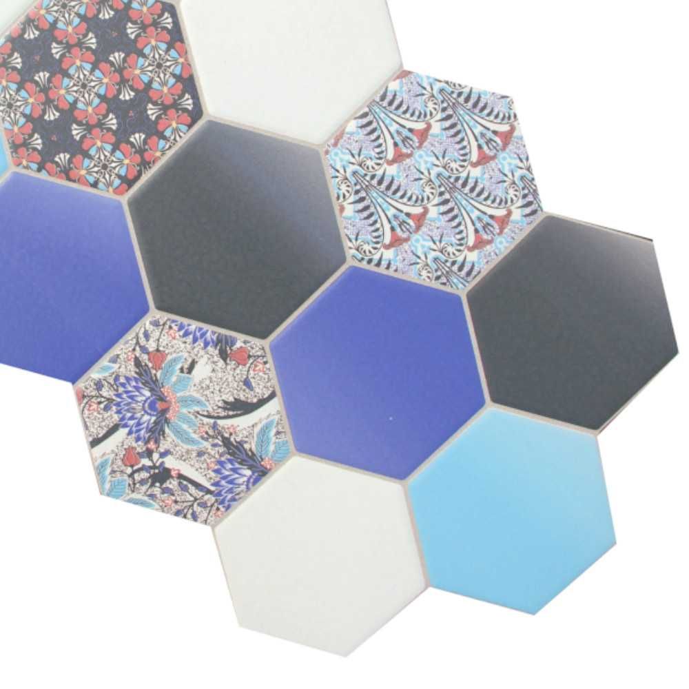 Płytki Podłogowe Ścienne Gres Hexa Nueve Blue 26,5x51 g.1/2