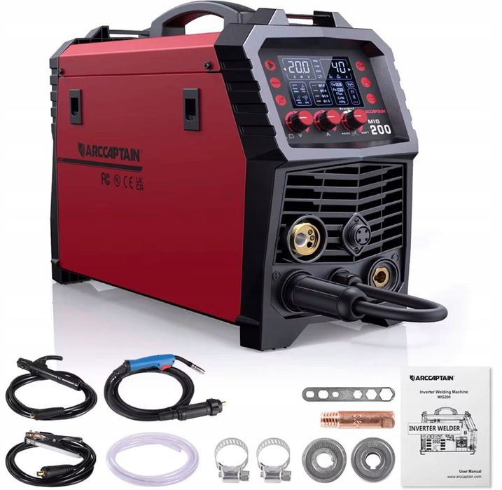 Nowa spawarka inwertorowa arccaptain mig200 mig/mag/mma/lift-tig fcaw