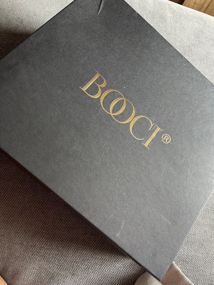 Buty Botki skórzane Bocci zlote dodatki