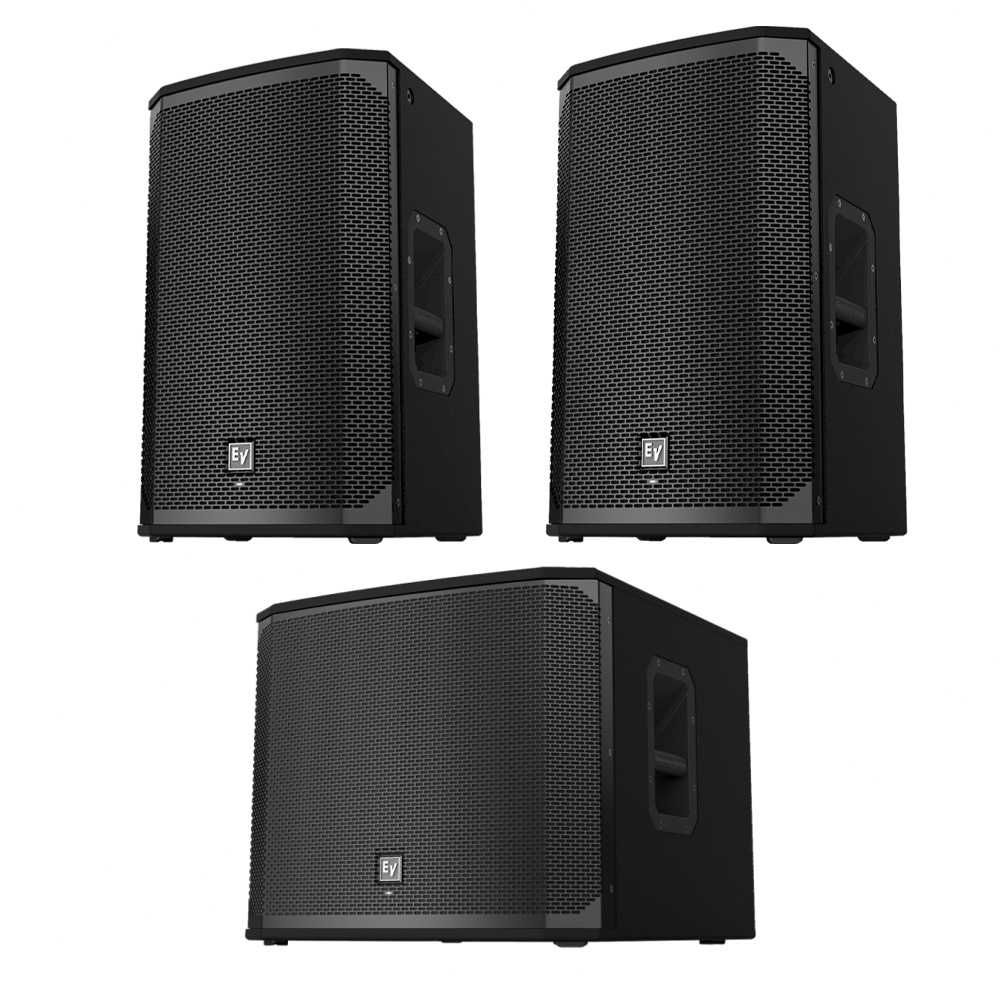 ELECTRO-VOICE EKX12P x2 EKX18SP x1 zestaw kolumny aktywne subwoofer