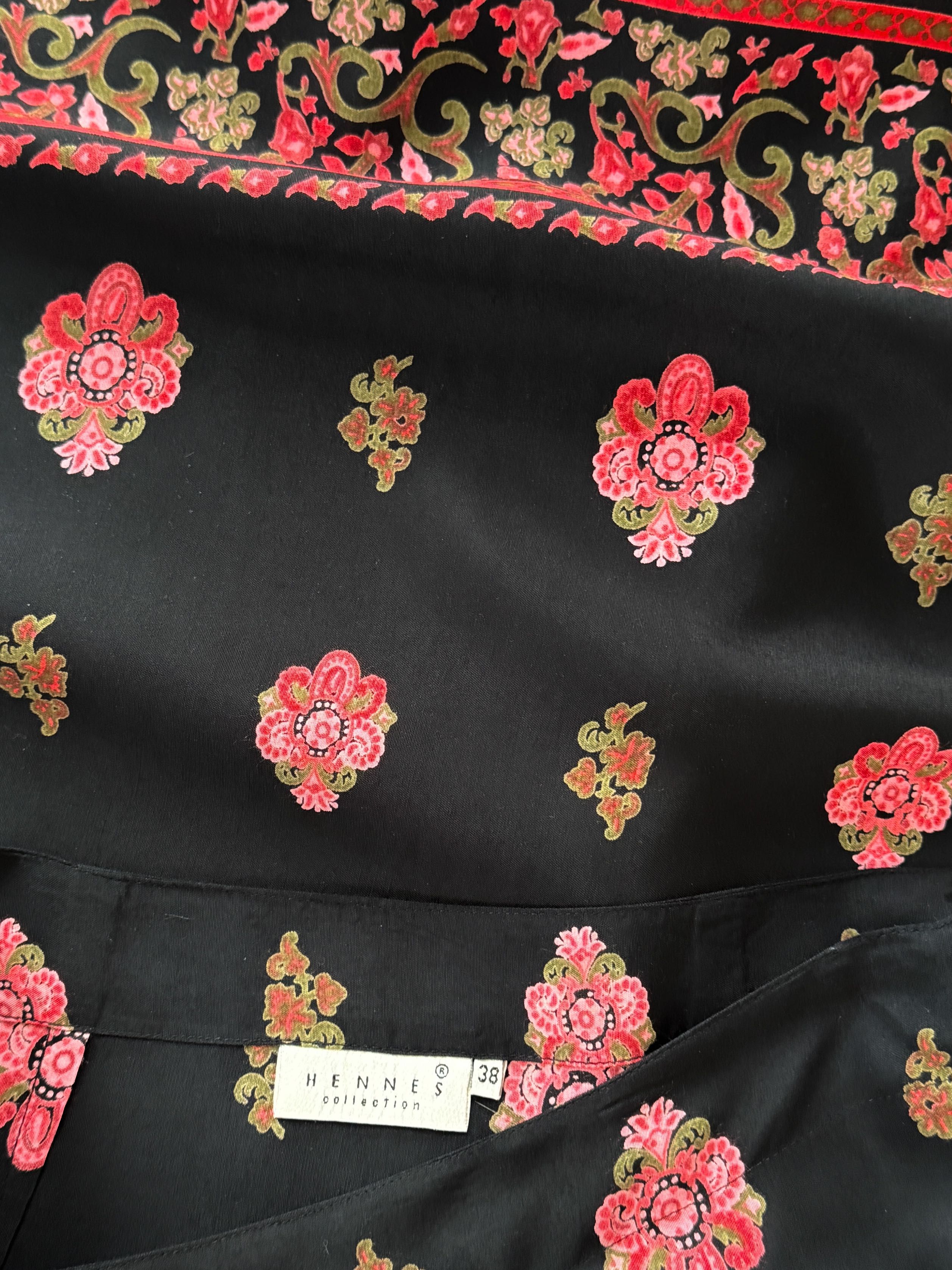 Długa maxi spódnica 100% wiskoza H&M vintage  rozporkami indyjski wzór