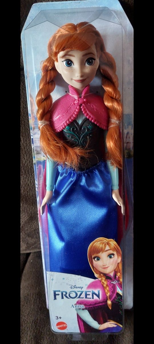 Lalka Anna z bajki  Kraina Lodu, śliczna Barbie,  siostra Elzy, Mattel