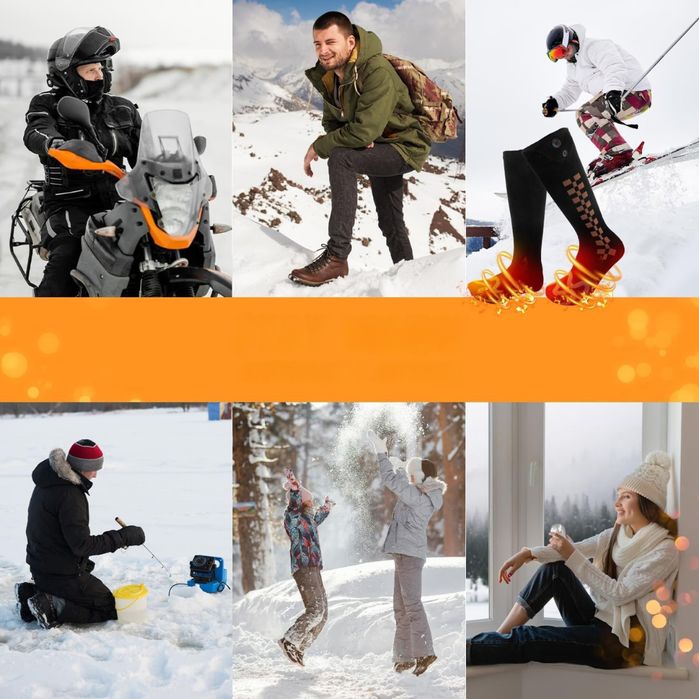 Inteligentne Skarpety Grzewcze Aplikacja Elektryczne 3000mAh Unisex L