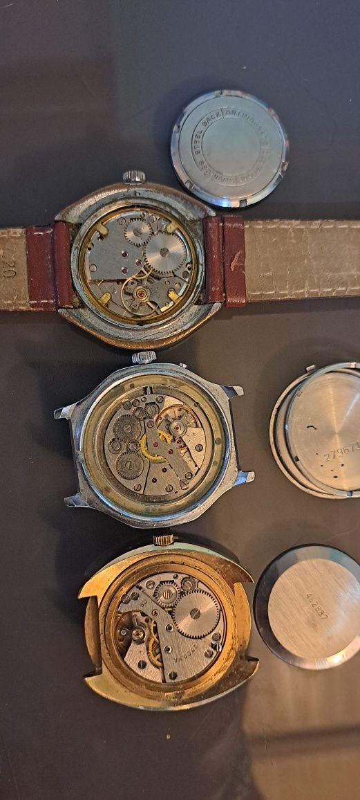 9 Relógios corda e automático para peças lote.