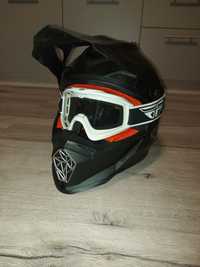 KASK MOTOCYKLOWY LS2 FAST czarny matowy rozmiar L cross enduro