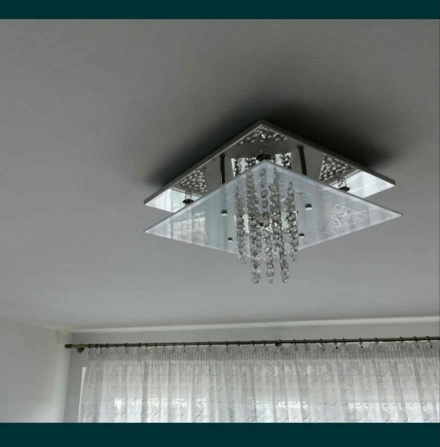 Oświetlenie lampa wisząca kryształy diamenciki plus kinkiety