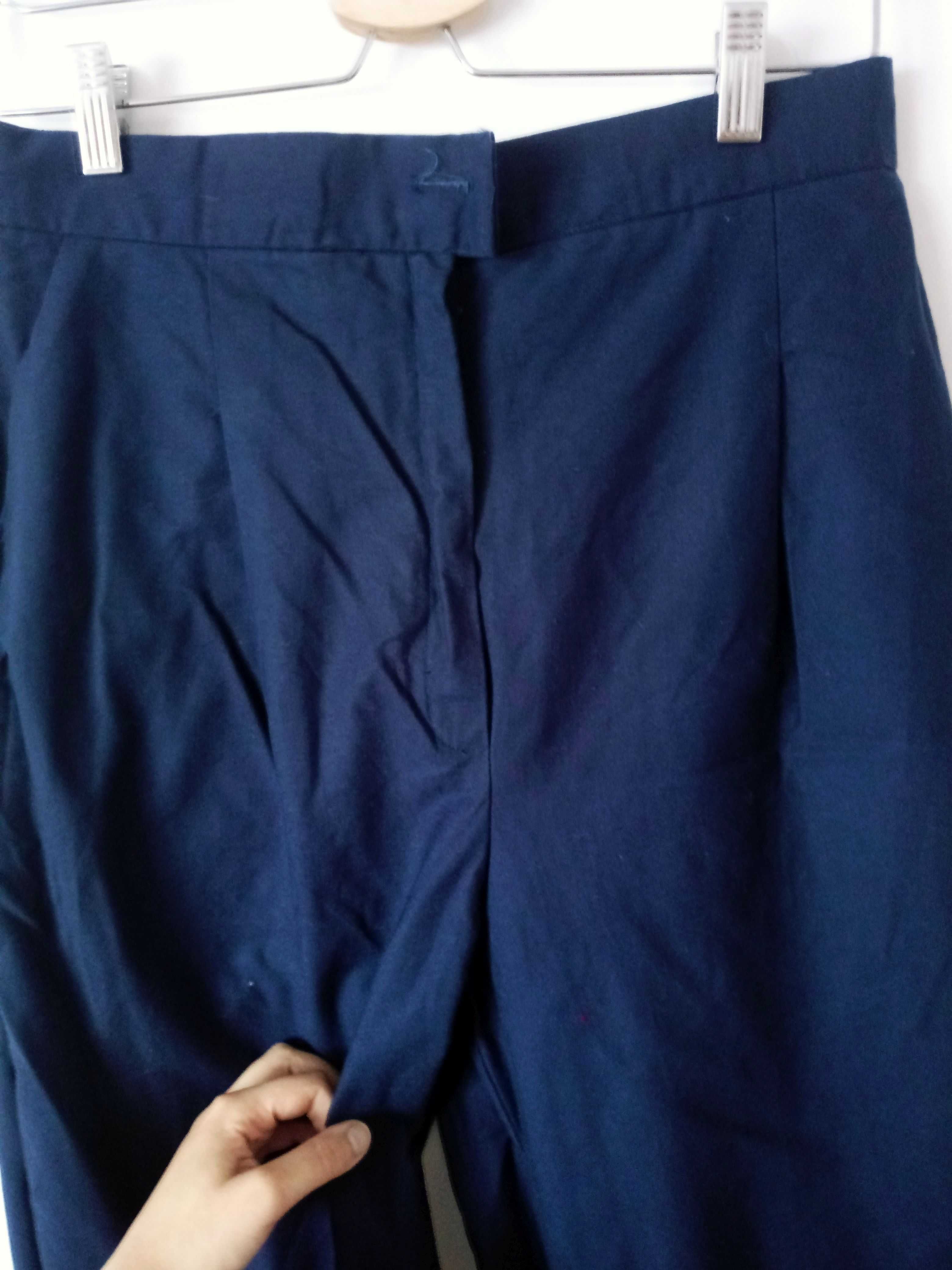 Granatowe długie spodnie chinosy vintage XS/S