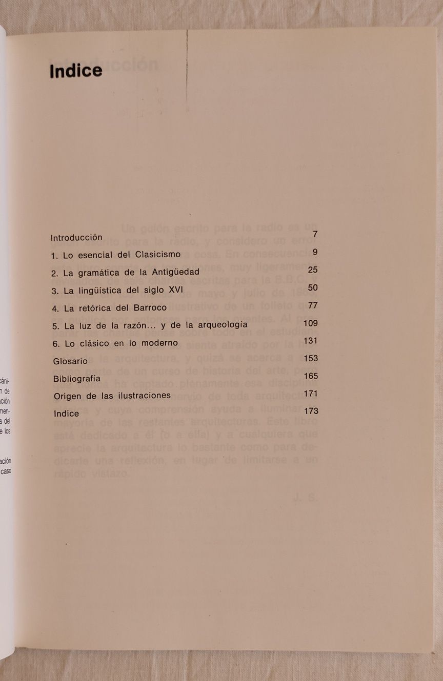 El lenguaje clássico de la arquitectura , John Summerson