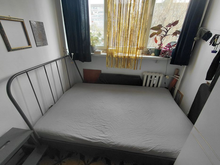 Metalowe łóżko 140x200 KOPARDAL Ikea rama łóżka + gratis materac
