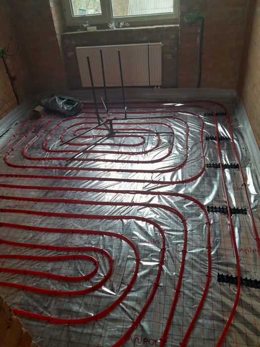 Підготавлюємо все для теплої підлоги,розмотування теплої підлоги.