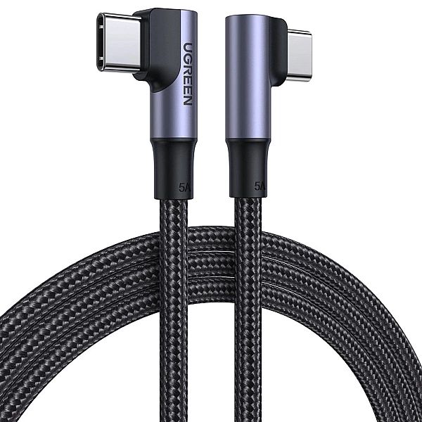 Kabel Ugreen US335, 70698 kątowy USB-C - USB-C PD QC FCP 100W 5A 480Mb