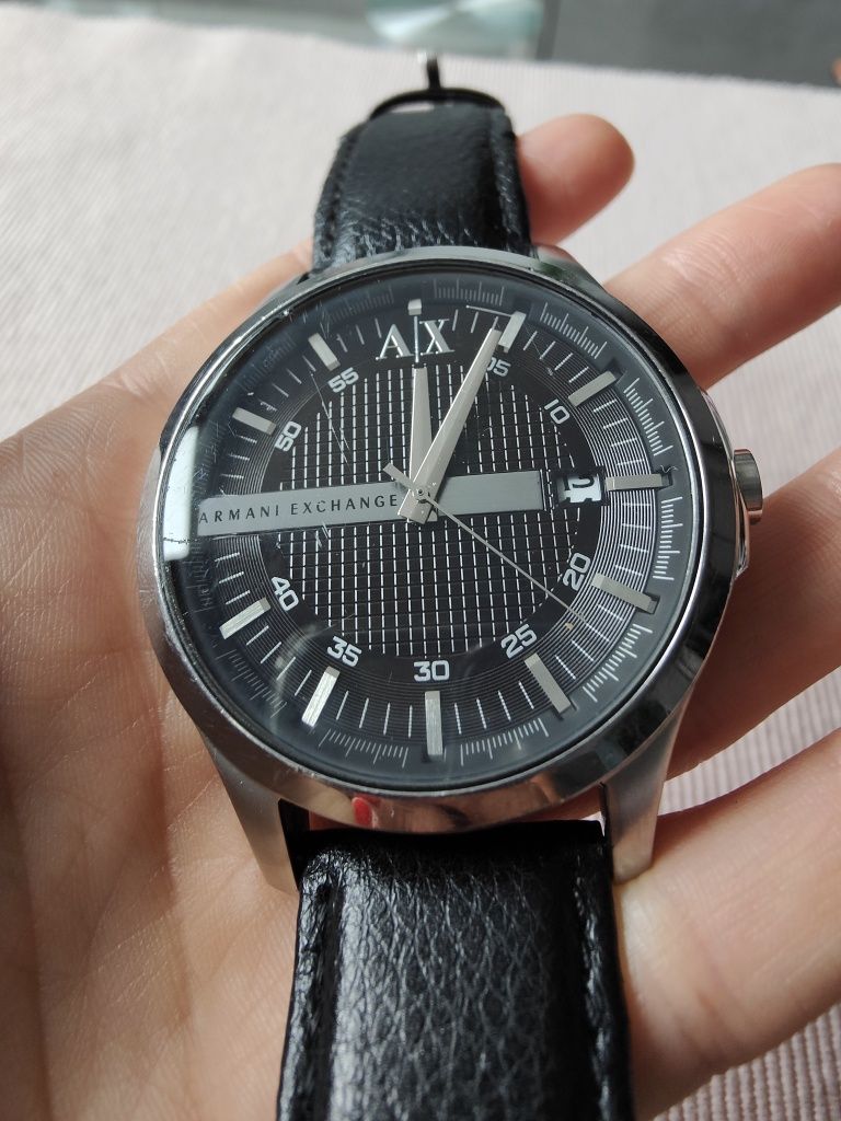 Elegancki, srebrny męski zegarek Emporio Armani Exchange (oryginał)