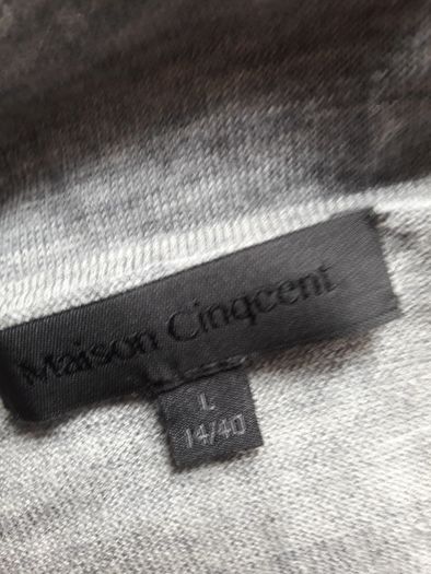 MAISON CINQCENT USA sweter design 100% wełna merynos extra r L/14/40/