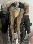 Parka futro naturalne jenot