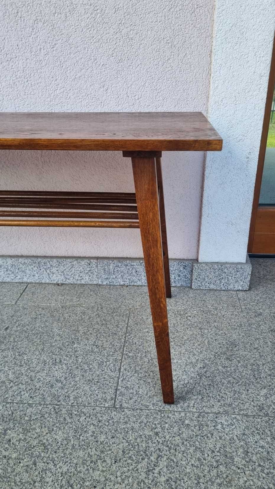 Konsola Stolik kawowy z półką gazetnikiem Design PRL Czechosłowacja