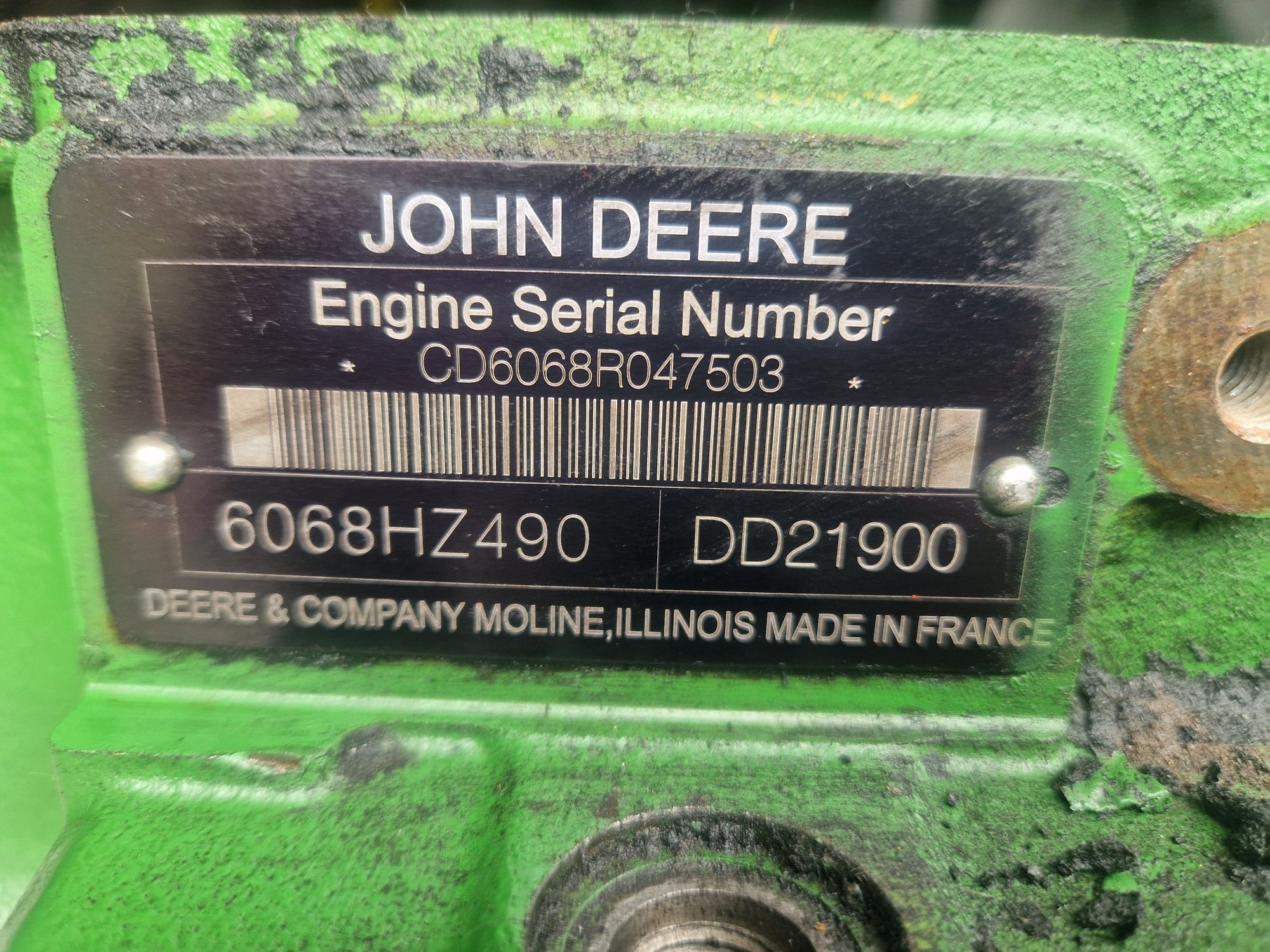 John deere silnik blok R534123  / 6068  /