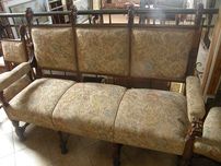 Komplet Przedwojennych  Mebli Sofa i 2 Krzesła