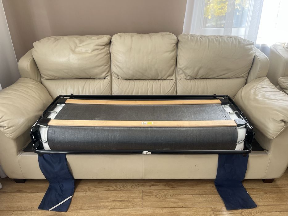 Sofa skórzana z funkcją spania