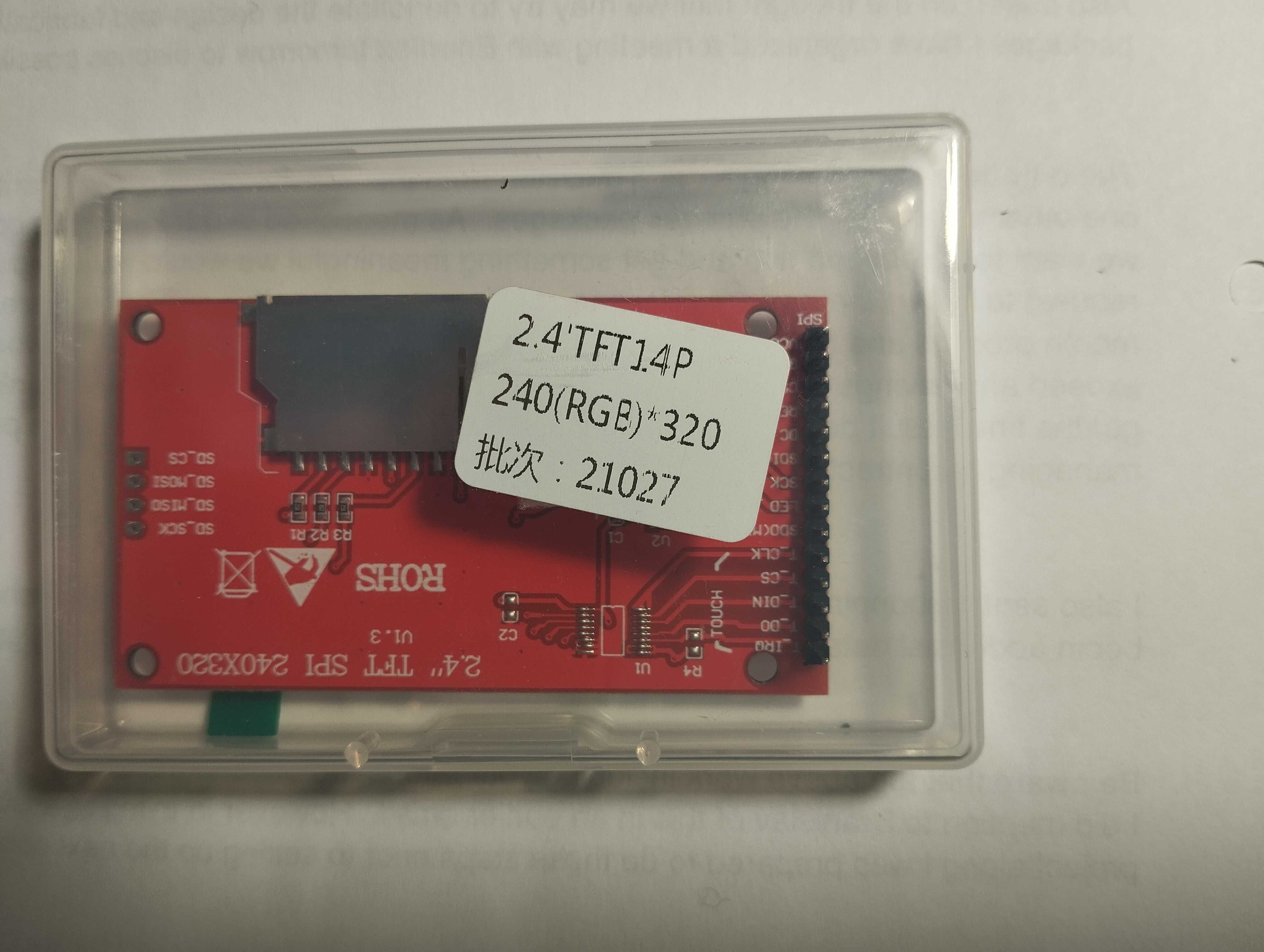 TFT дисплей 2,4"    SPI 240х320