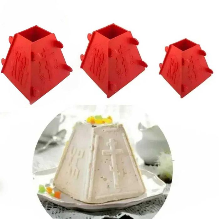 Набор  из 3 штук Форма для творожной  сырной пасхи на 0.3, 0.5, 0.8 кг