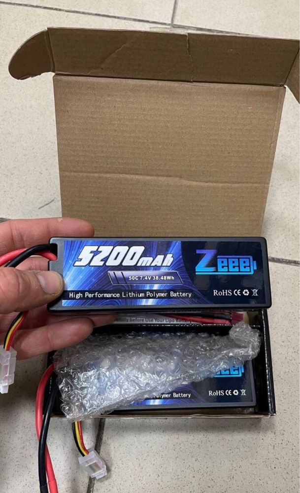 Комплект з 2 LiPo батарей 2s 5200mAh 7.4V для RC моделей