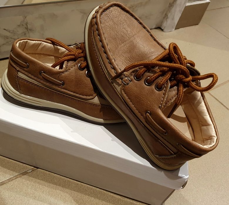 Skórzane mokasyny, półbuty r.33 dł.wkł.wew.20 cm stan JAK NOWE