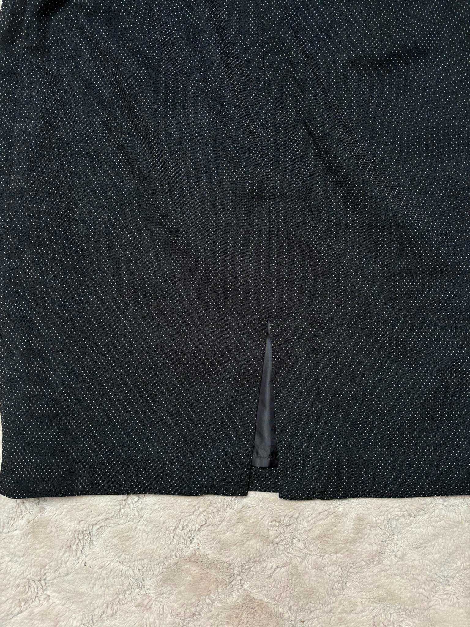 Elegancki czarny komplet ołówkowa spódnica bluzka  44 XXL