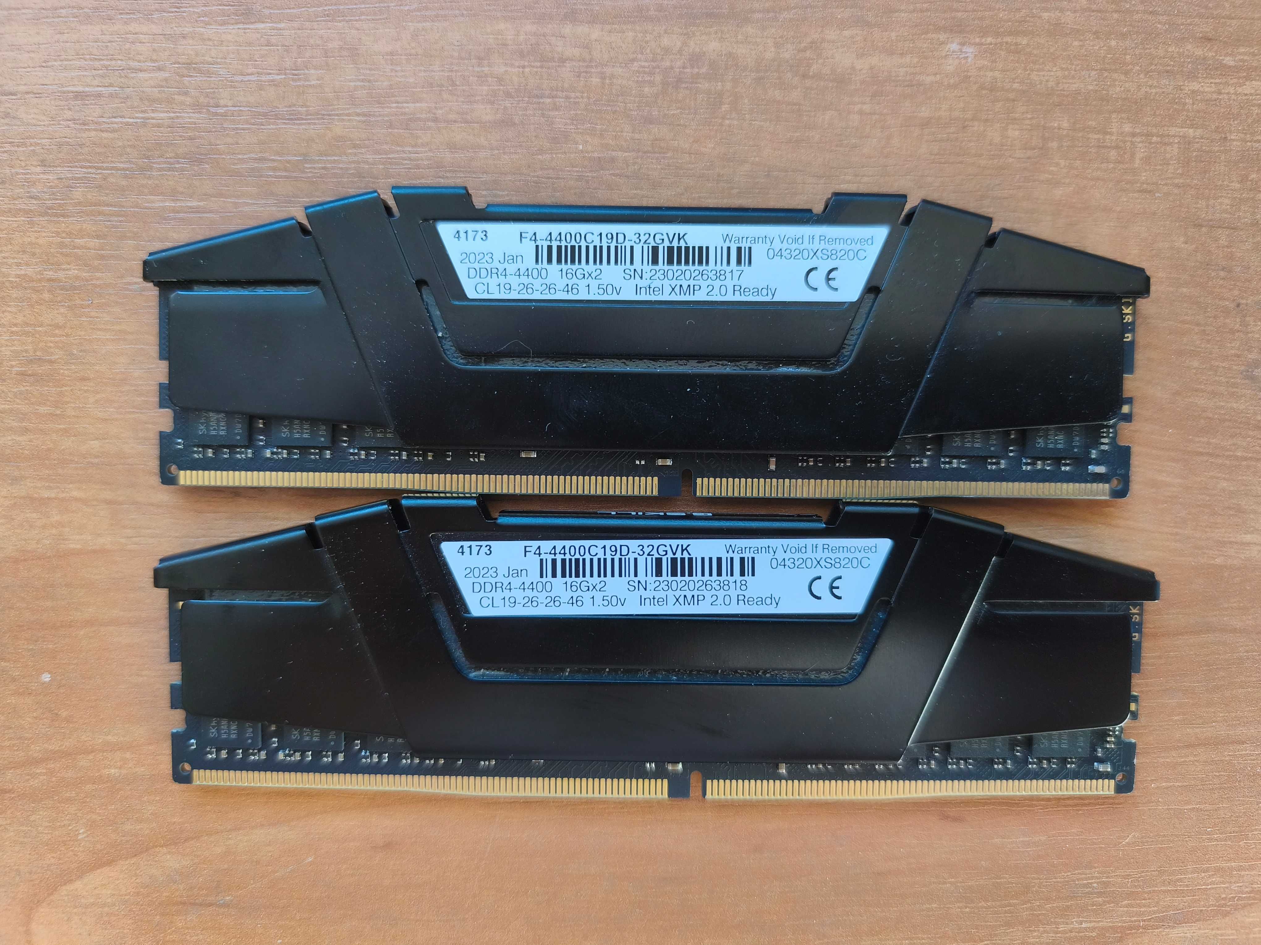 G.Skill RipjawsV RGB 32Gb (16Gb+16Gb) DDR4 4400 F4-4400C19-32GVK