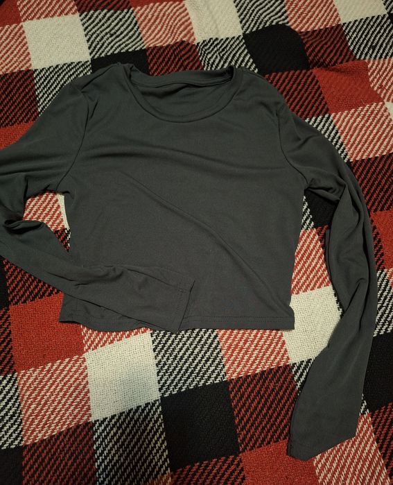 Лонг топ жіночий XS-S, сірий, гарний стан