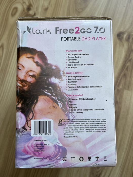 Lark Free2Go 7.0 - przenośny odtwarzacz DVD