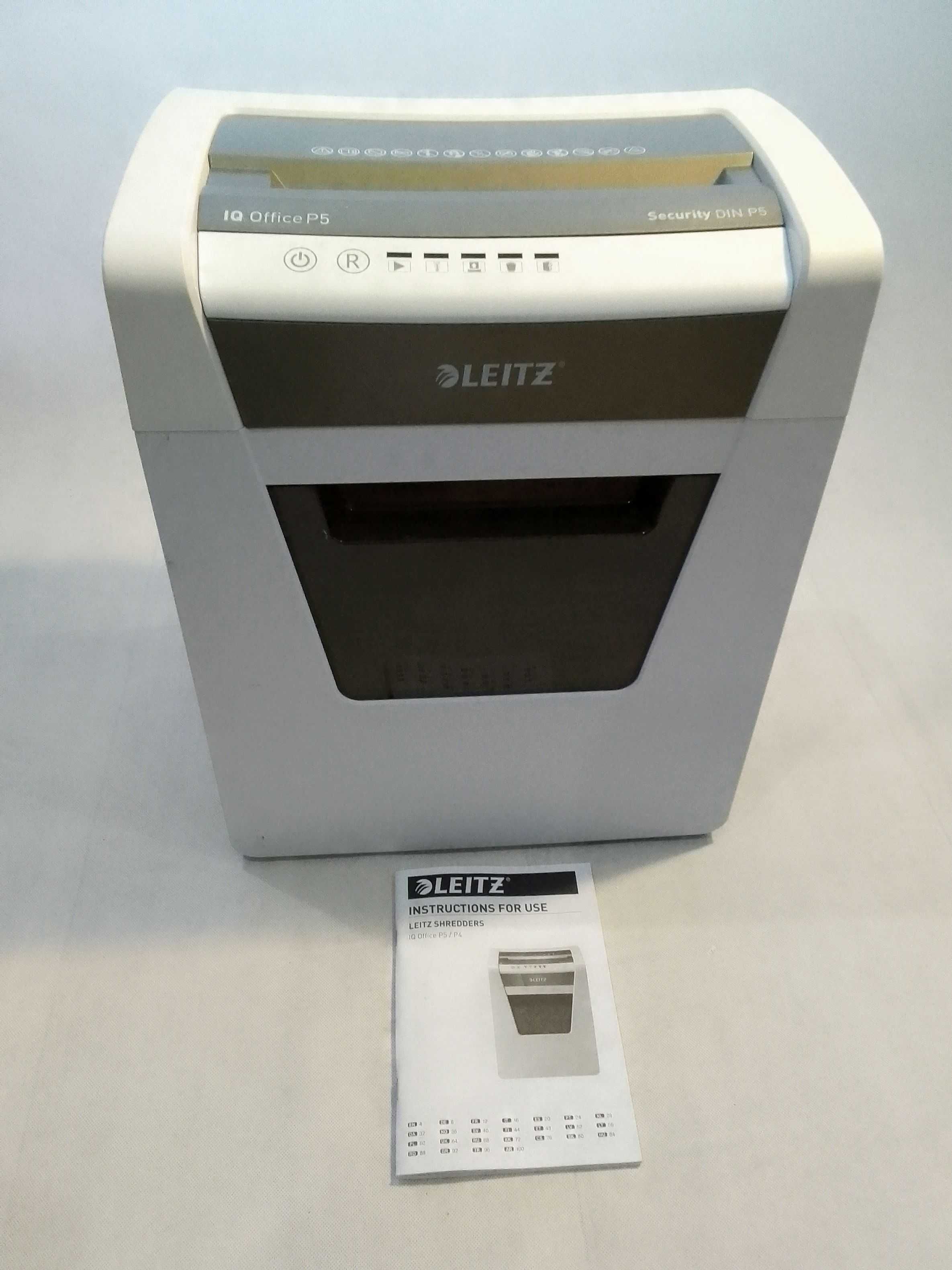 Niszczarka Leitz IQ Office P5, 10 kartek, kosz 23-litry