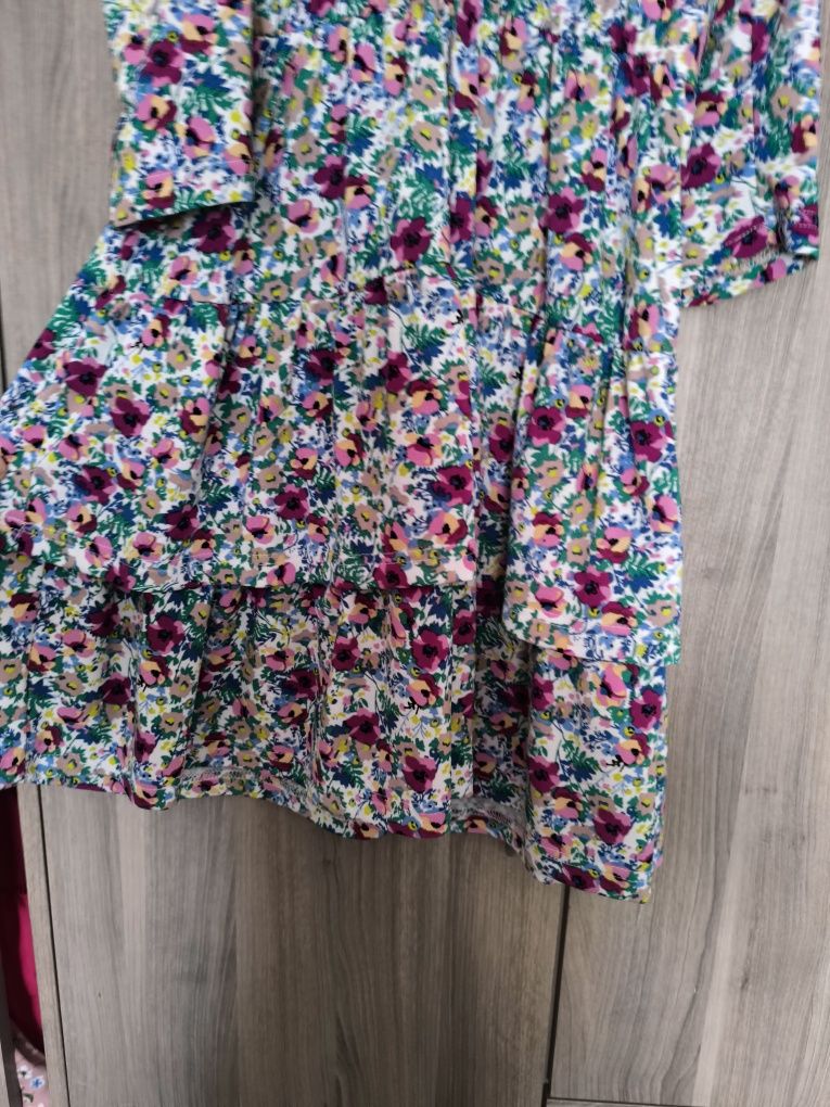śliczna sukienka kwiaty floral print Reserved M L wesele Boho impreza