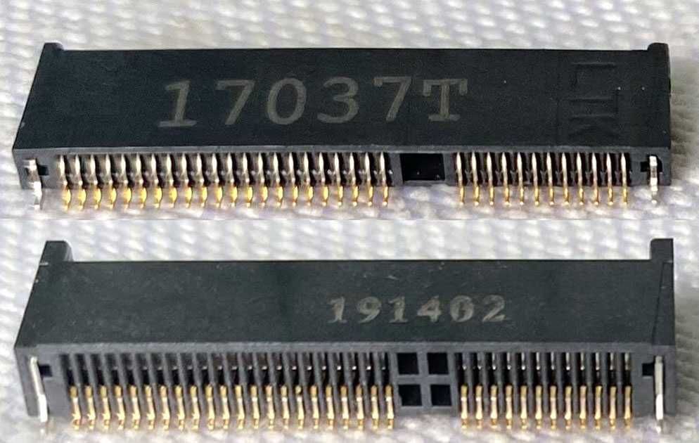 Монтажный Разъем M.2 NGFF 67 pin E-Key 11+12 для SSD карт M2 Коннектор