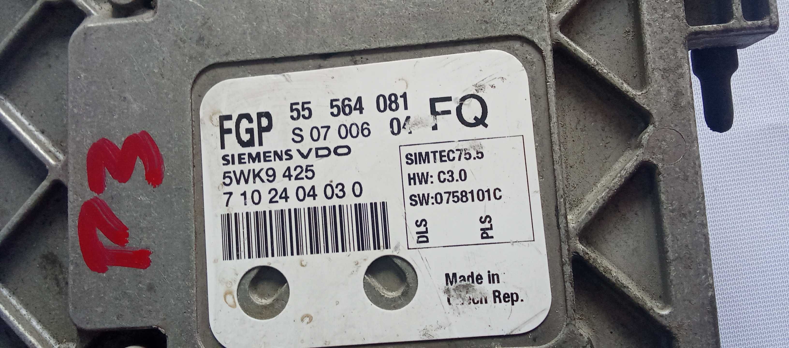 Sterownik Silnika Opel Astra H III 5WK9425 Komputer Silnika 55.564.081
