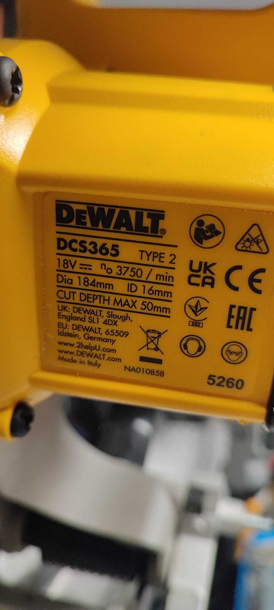 Ukośnica z posuwem DeWalt DCS365 185MM 18V bez akumulatora