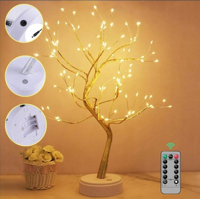 Dekoracyjne drzewko. Ozdoba drzewo led