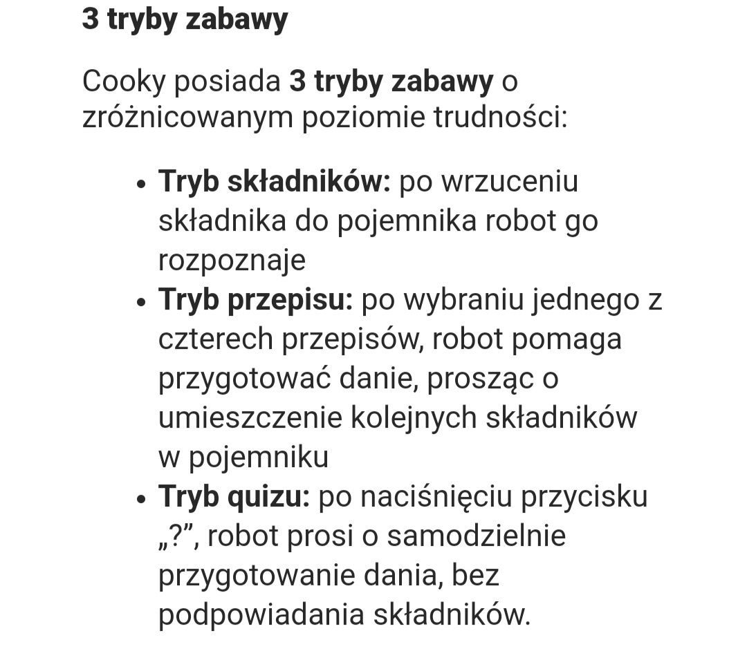 Zabawka interaktywna Chicco Robot Kuchenny Cooky, nowa.