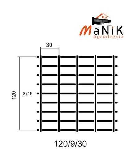 Siatka leśna ogrodzeniowa 120/9/30 - rolka 50 mb.