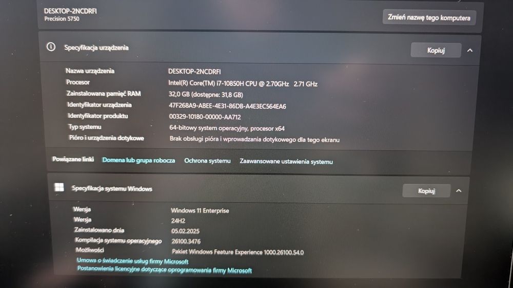 Dell Precision 5750 MEGA okazja !!