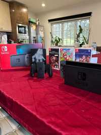 Nintendo Switch, com caixa c/3 Jogos com 1 capa metálica (COMO NOVA)