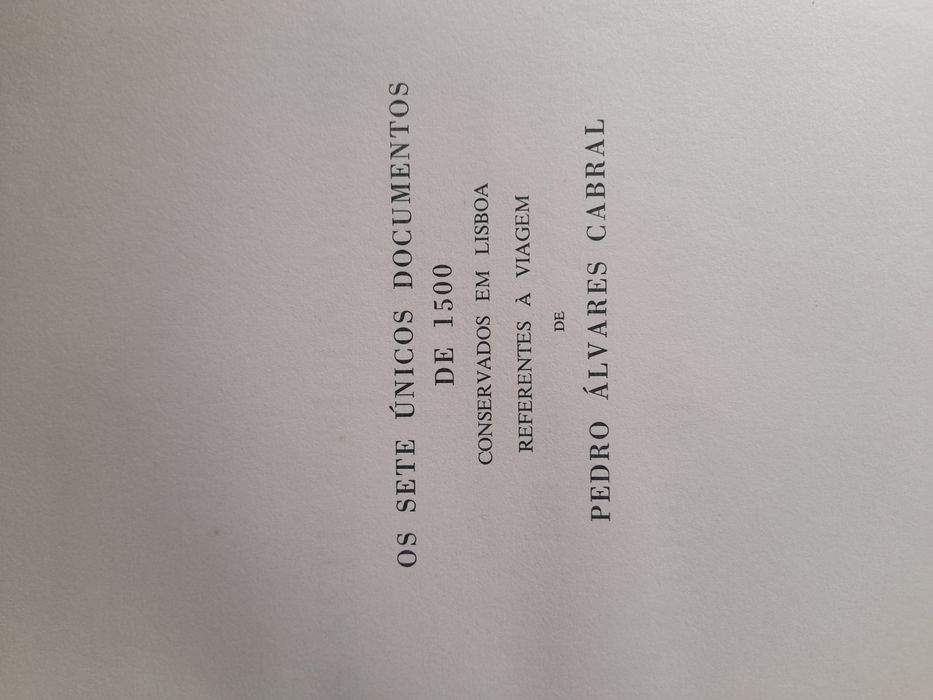 Livro Os Sete Únicos Documentos de 1500 conservados em Lisboa ...