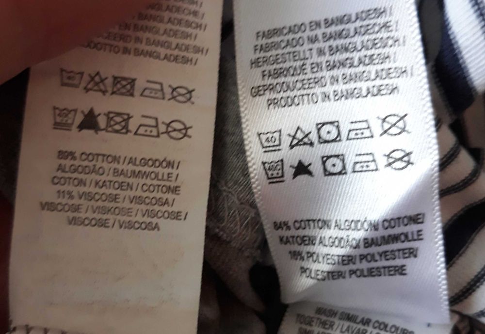 Primark bluzka kr.rękaw bawełna 122-128cm Zestaw 2szt.